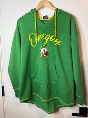 Colosseum Green Crewneck Sweatshirt with Yellow Script